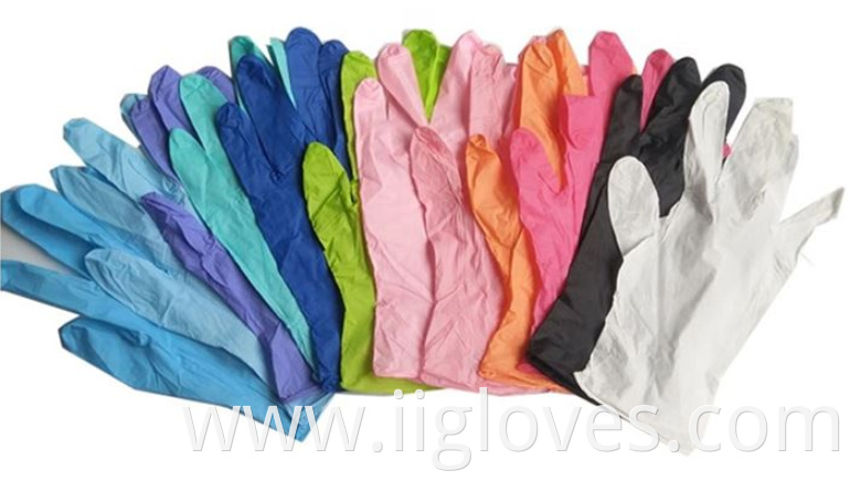 Disposable Vinyl/Nitrile Blended Gloves Pink Nitrile/Vinyl Gloves Powder Free Safety Composite Nitrile Gloves